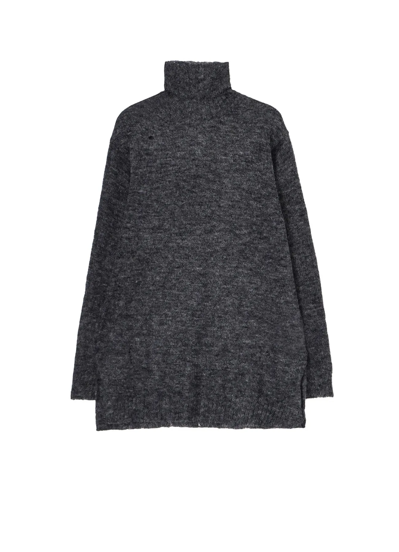 7G1P PLAIN STITCH SIDE SLIT HIGH NECK
