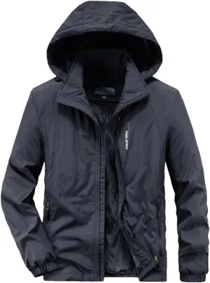 Adhdyuud Men's Winter Thick Warm Fleece Army Military Jacket Hooded Casual Cotton-Padded Parkas Coats