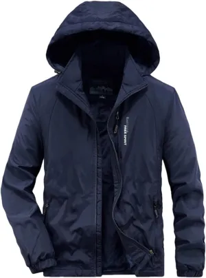 Adhdyuud Men's Winter Thick Warm Fleece Army Military Jacket Hooded Casual Cotton-Padded Parkas Coats