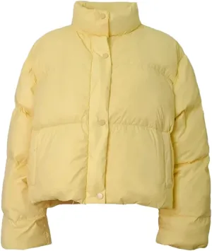 Adhdyuud Womens Solid Short Cotton Padded Coats With Pocket Standing Collar Casual Warm Jacket