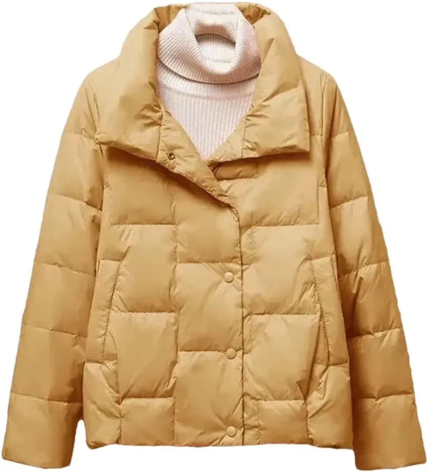 Adhdyuud Women's Solid With Pocket Cotton Padded Coats Thin Warm Casual Winter Vintage Outwear