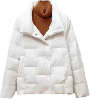 Adhdyuud Women's Solid With Pocket Cotton Padded Coats Thin Warm Casual Winter Vintage Outwear