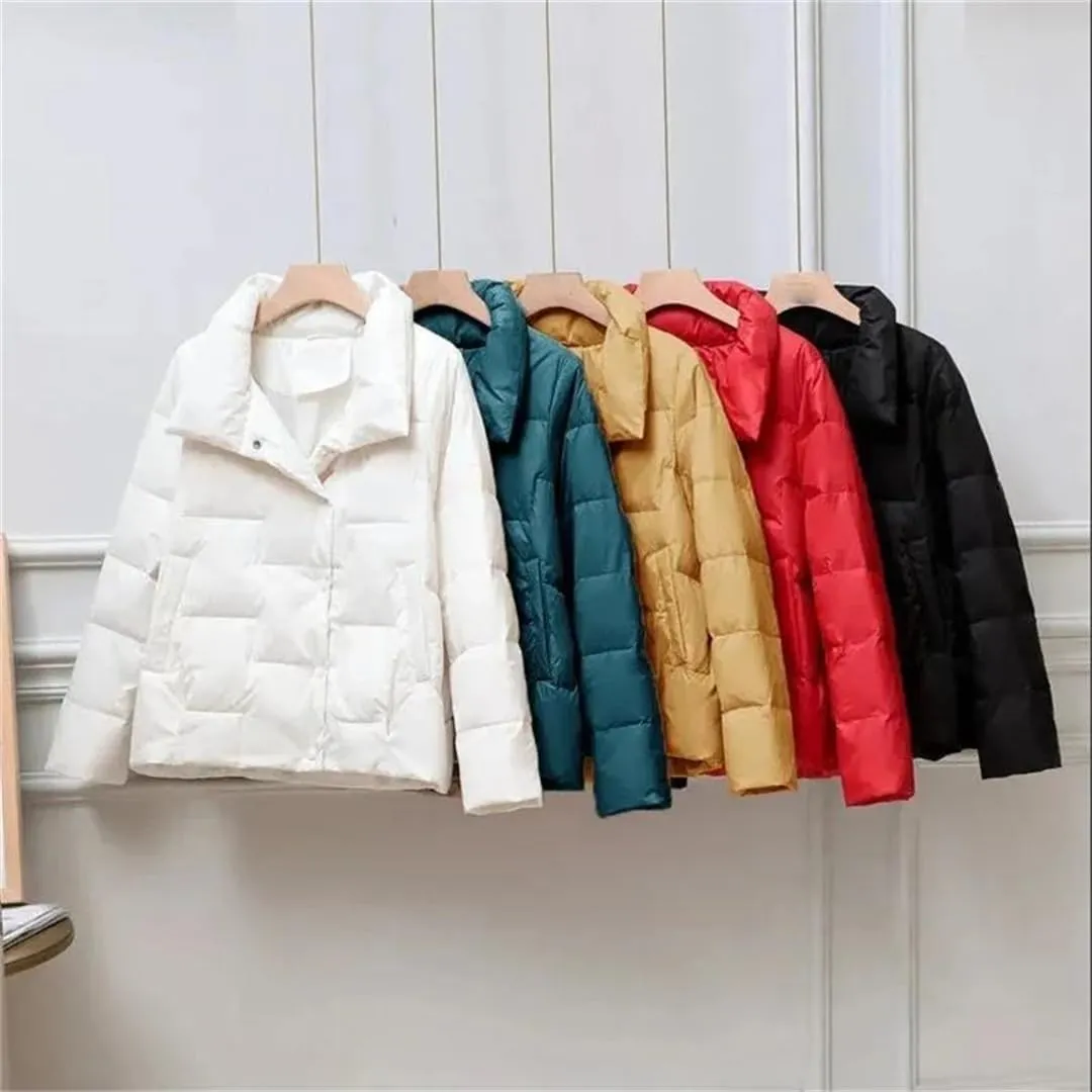 Adhdyuud Women's Solid With Pocket Cotton Padded Coats Thin Warm Casual Winter Vintage Outwear
