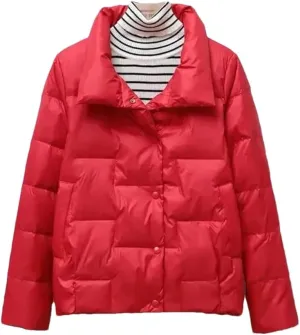Adhdyuud Women's Solid With Pocket Cotton Padded Coats Thin Warm Casual Winter Vintage Outwear