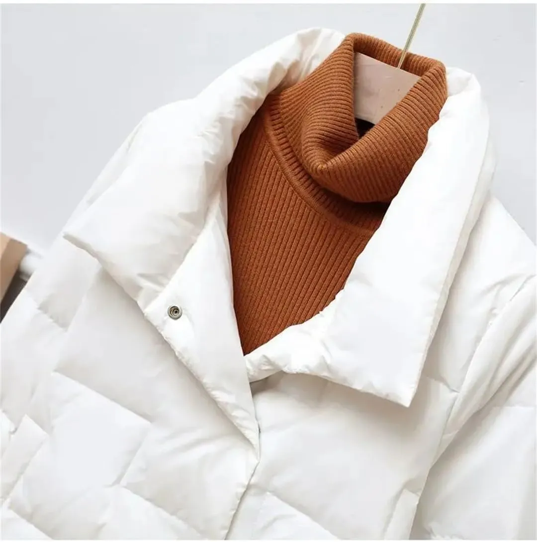 Adhdyuud Women's Solid With Pocket Cotton Padded Coats Thin Warm Casual Winter Vintage Outwear
