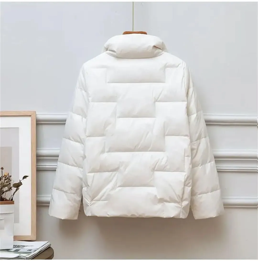 Adhdyuud Women's Solid With Pocket Cotton Padded Coats Thin Warm Casual Winter Vintage Outwear