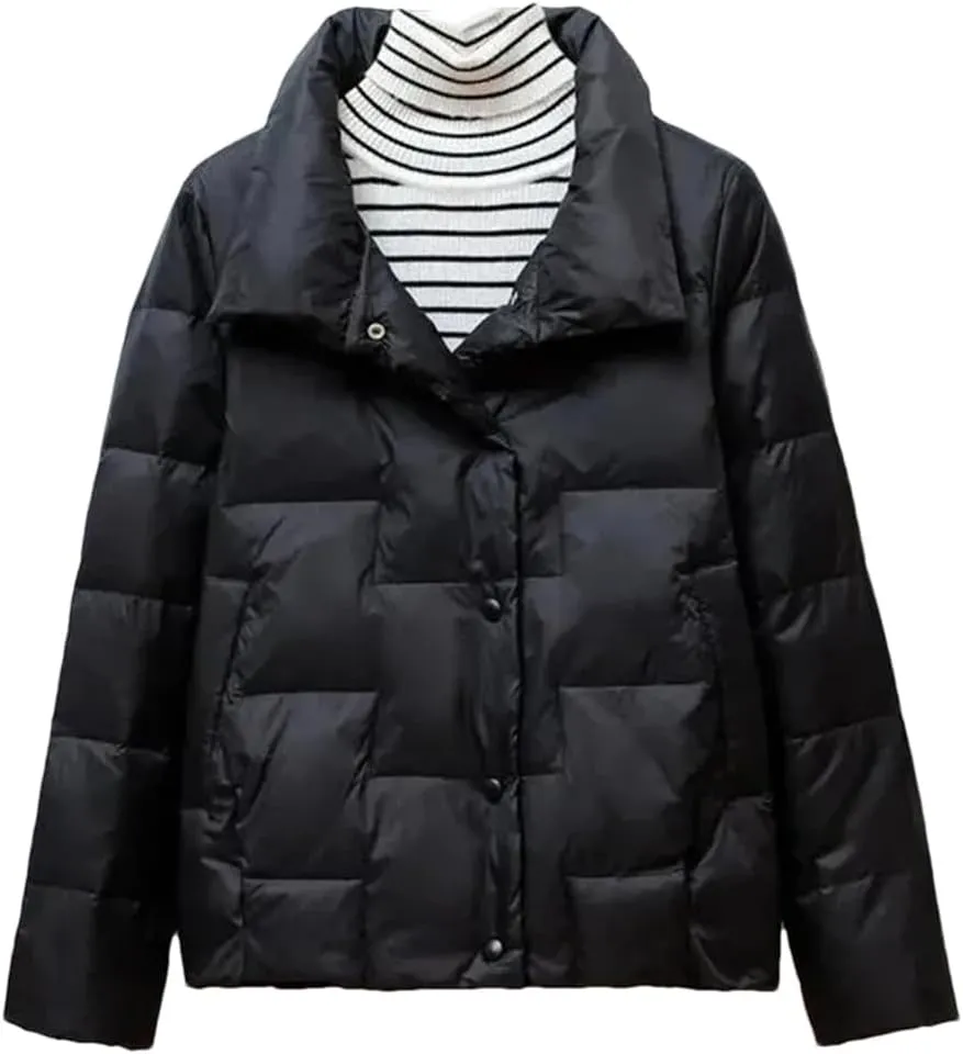 Adhdyuud Women's Solid With Pocket Cotton Padded Coats Thin Warm Casual Winter Vintage Outwear
