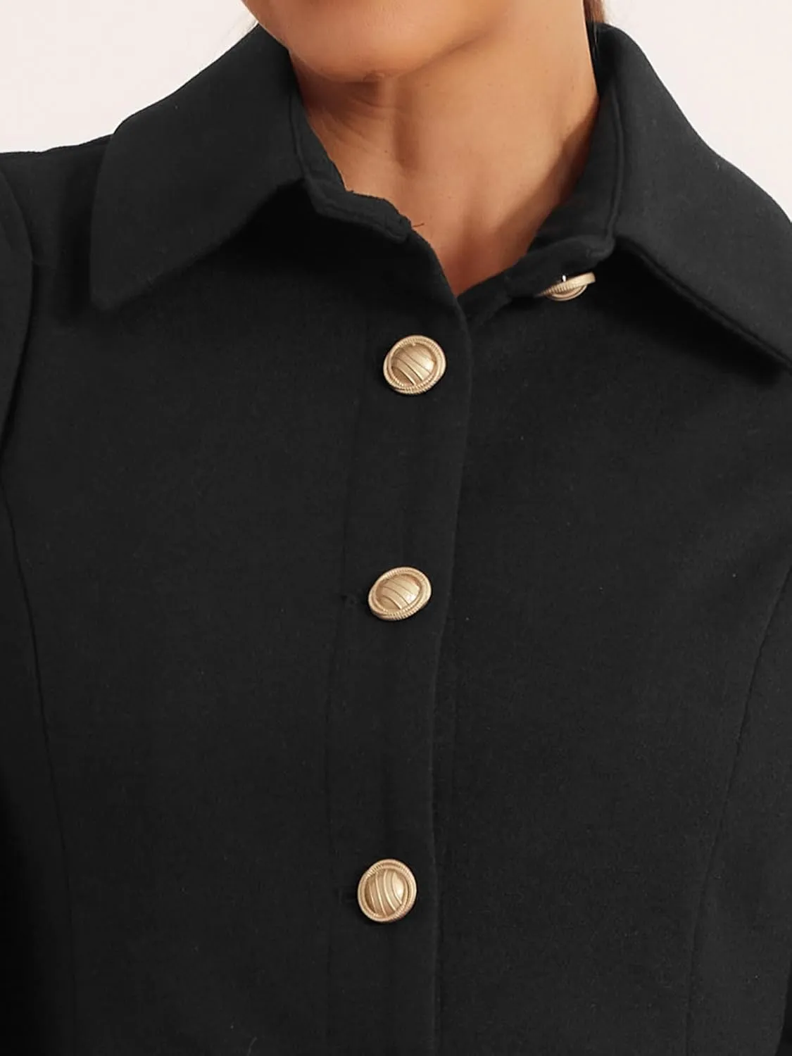 Allegra K Women's Cape Blazer Split Sleeve Button Front Casual Workwear Cape Coat Shawl Jackets