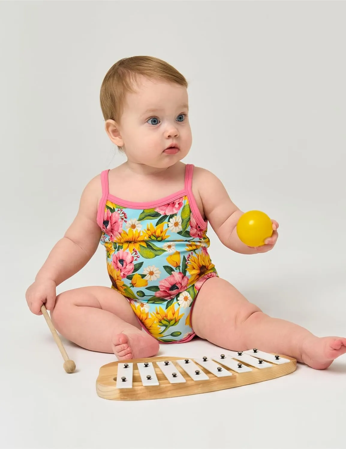 Baby Girl 3-Pack Sleeveless and Camisole Bodysuit Bamboo Viscose Summer Clothes