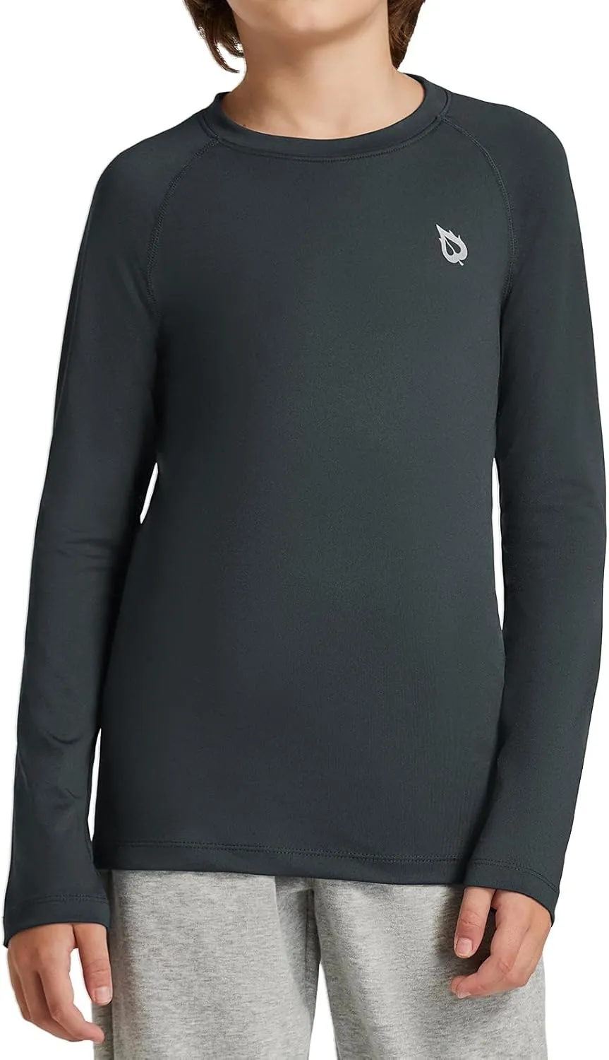 baleaf Boys Compression Shirt Long Sleeve Youth Undershirts Kids Football Baseball Baselayer Cold Gear Quick Dry