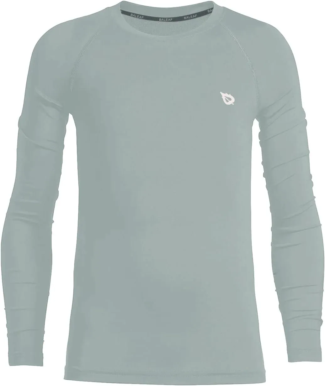 baleaf Boys Compression Shirt Long Sleeve Youth Undershirts Kids Football Baseball Baselayer Cold Gear Quick Dry