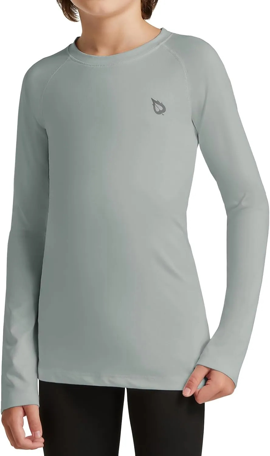 baleaf Boys Compression Shirt Long Sleeve Youth Undershirts Kids Football Baseball Baselayer Cold Gear Quick Dry