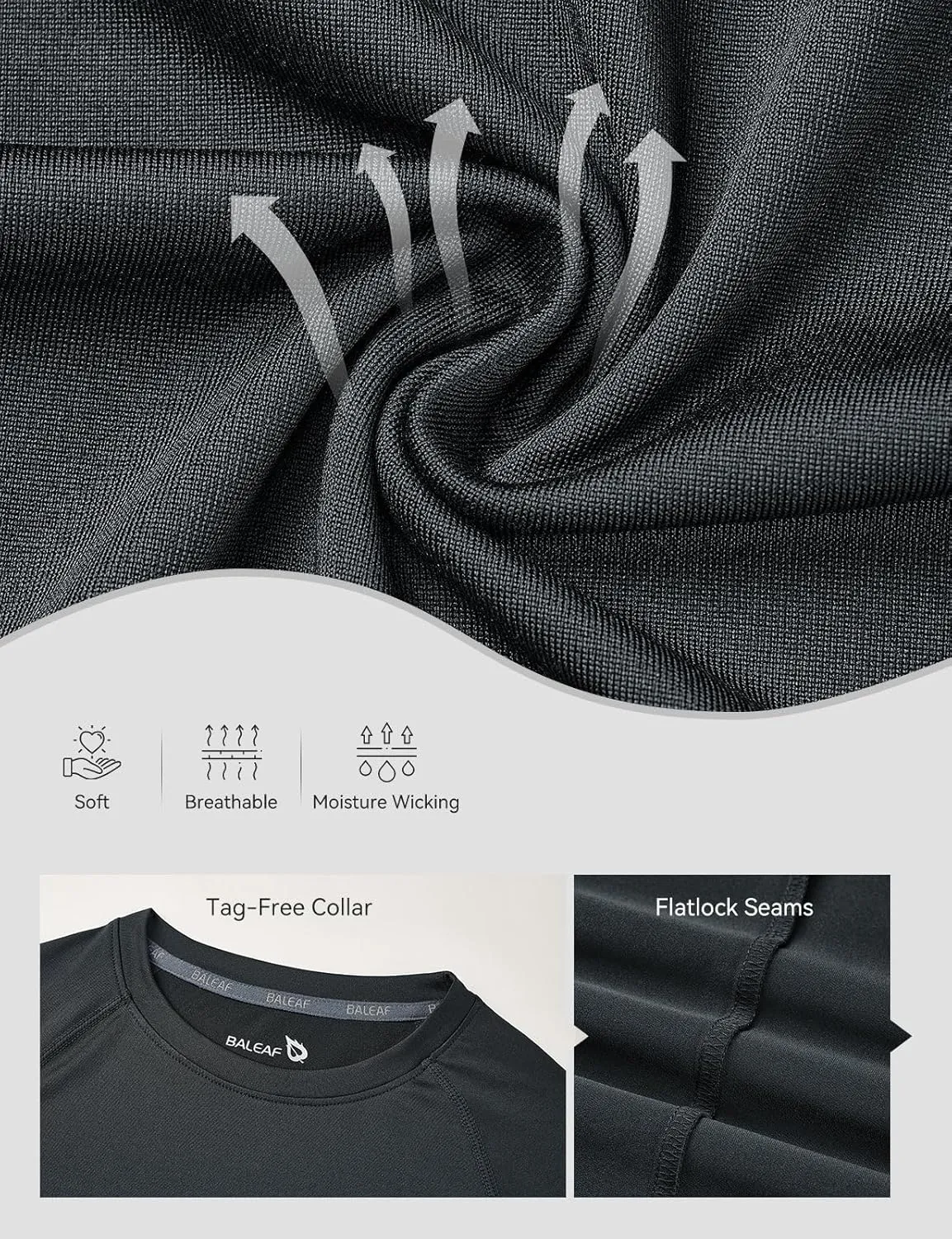 baleaf Boys Compression Shirt Long Sleeve Youth Undershirts Kids Football Baseball Baselayer Cold Gear Quick Dry