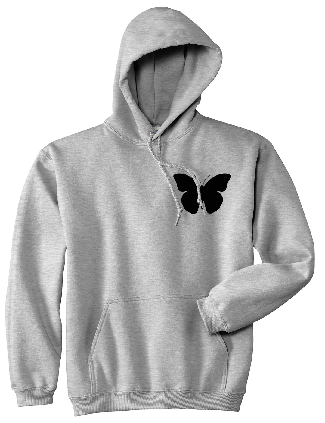 Butterfly Chest Mens Pullover Hoodie