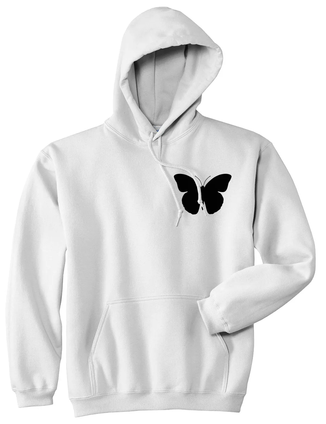 Butterfly Chest Mens Pullover Hoodie