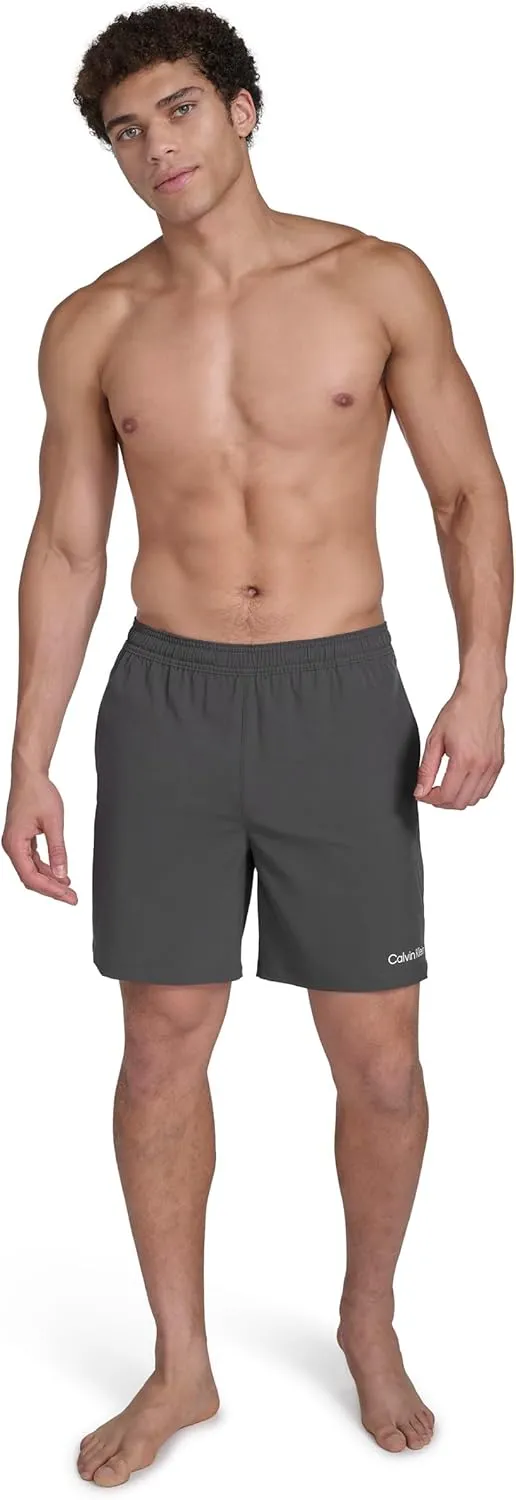 Calvin Klein Men's Volley Quick Dry Stretch Swim Trunk