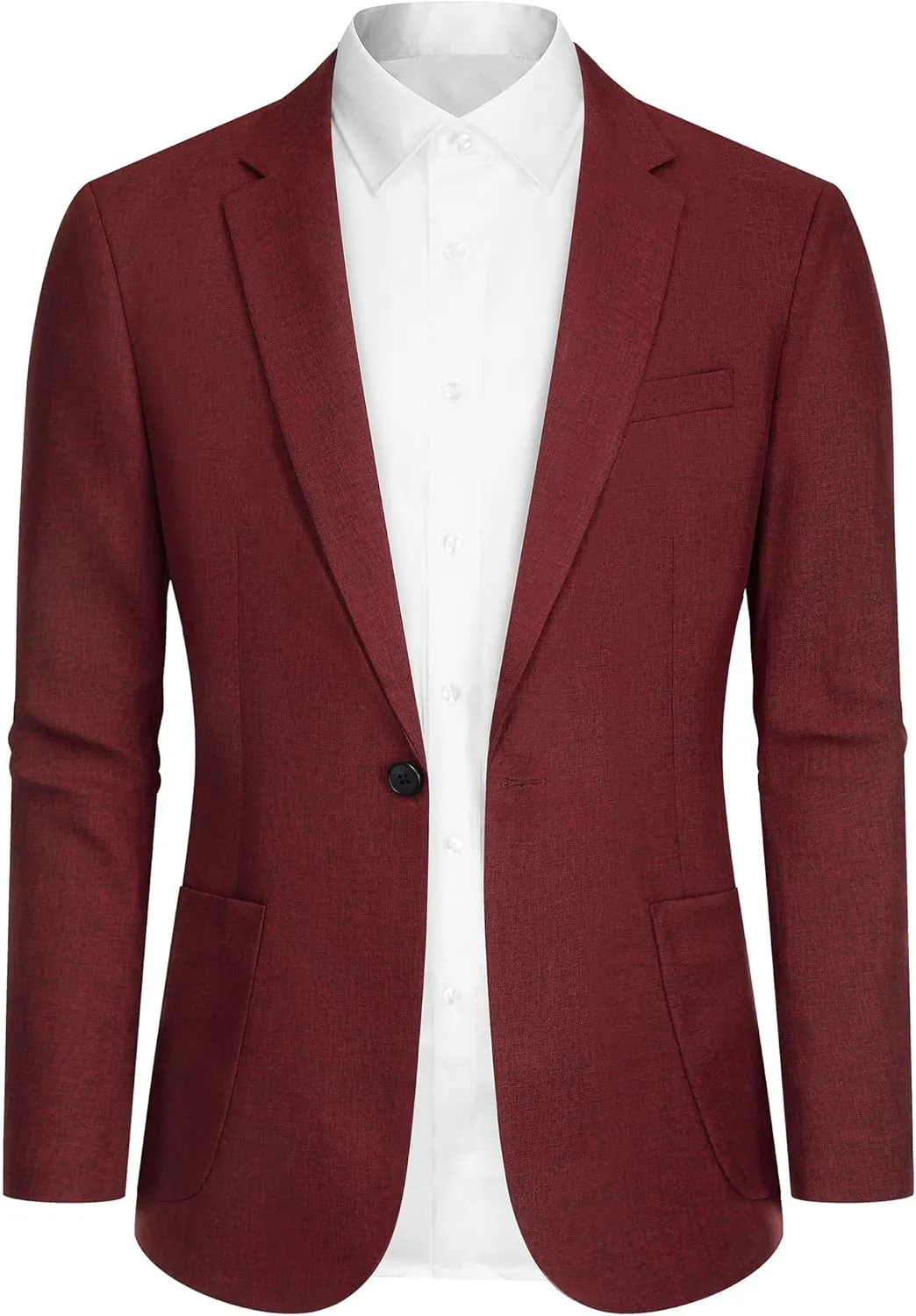 Casual Blazer for Men Linen Blazer Jacket Slim Fit Suit Jackets for Men Casual Blazer Sport Coat Linen Suits