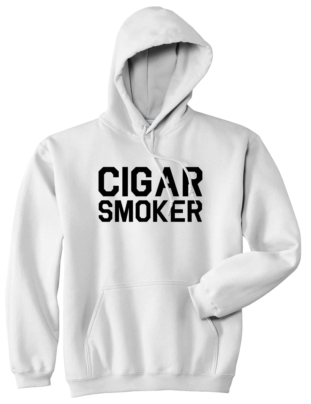 Cigar Smoker Mens Pullover Hoodie