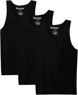 Different Touch 3 Pack Big & Tall Men's Bamboo Rayon Undershirts Tank Tops A-Shirts