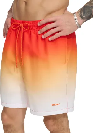 DKNY Men's Lightweight Quick Dry Volley UPF 40  Protection Swim Trunk