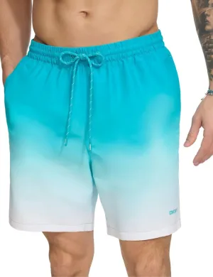 DKNY Men's Lightweight Quick Dry Volley UPF 40  Protection Swim Trunk