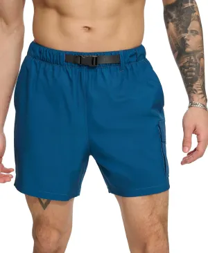 DKNY Men's Stretch Quick Dry Volley UPF 40  Protection Swim Trunk