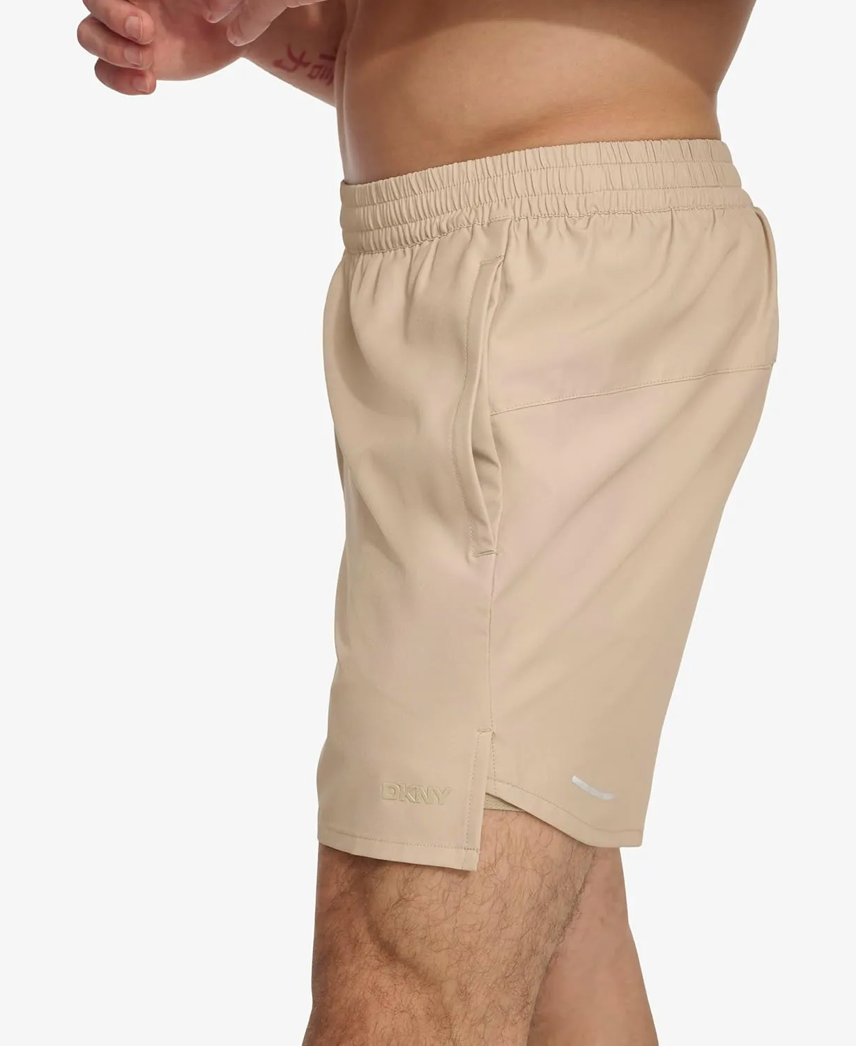 DKNY Men's Stretch Quick Dry Volley UPF 40  Protection Swim Trunk