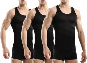 Egyptian Cotton MERCERIS Men's Tank Undershirts - Men's Sleeveless Tank Top - Men's 100% Cotton Tank Undershirts (Pack of 3)