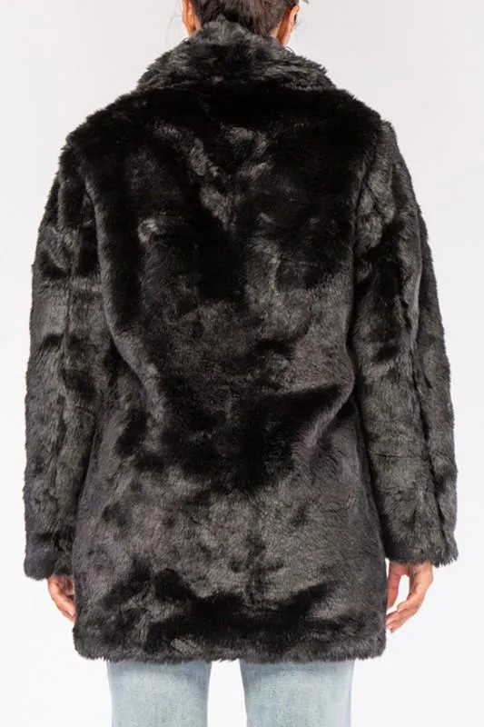 Faux fur heavy weight coat