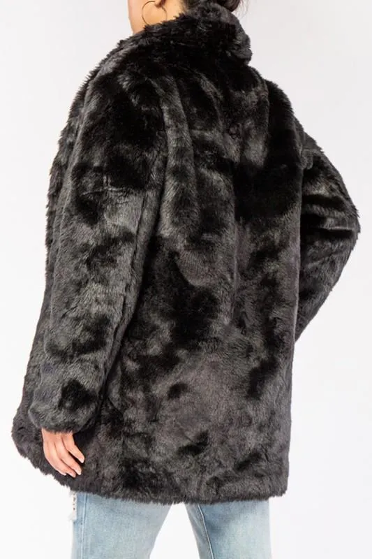 Faux fur heavy weight coat