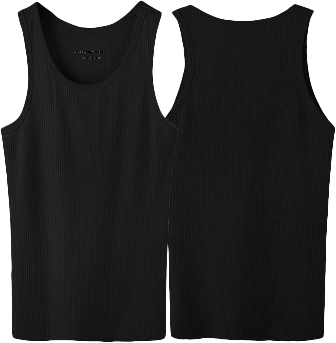 Glory Max 4-6 Pack Men 100% Cotton Ribbed Plain Tank Tops Wife Beater A-Shirts Undershirts