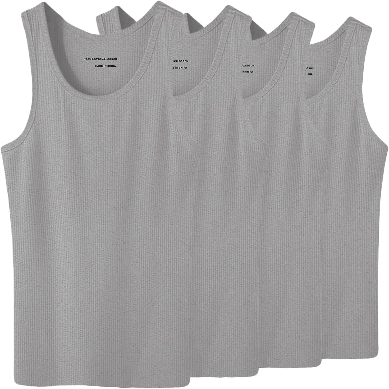 Glory Max 4-6 Pack Men 100% Cotton Ribbed Plain Tank Tops Wife Beater A-Shirts Undershirts