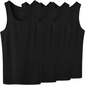 Glory Max 4-6 Pack Men 100% Cotton Ribbed Plain Tank Tops Wife Beater A-Shirts Undershirts