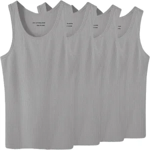Glory Max 4-6 Pack Men 100% Cotton Ribbed Plain Tank Tops Wife Beater A-Shirts Undershirts