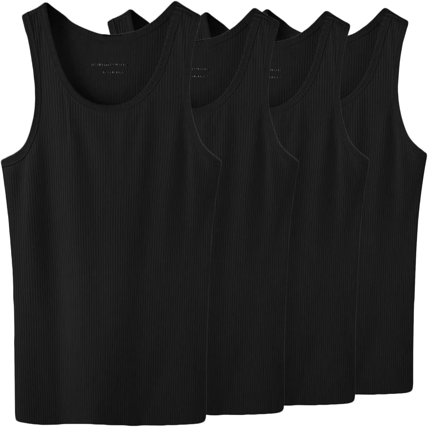 Glory Max 4-6 Pack Men 100% Cotton Ribbed Plain Tank Tops Wife Beater A-Shirts Undershirts