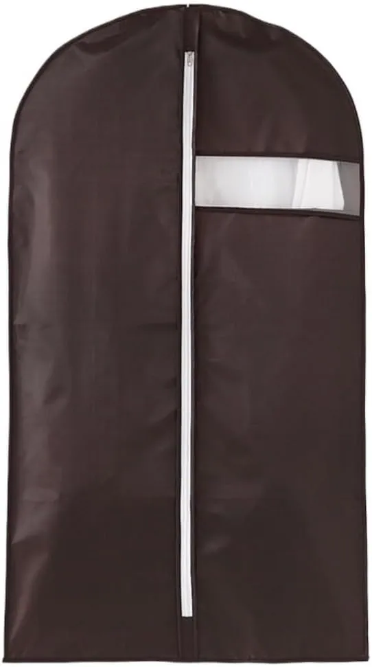 Habrur Clothes Cover 5 Pack Foldable Garment Bag Non-Woven Suit Bag with Clear Window Garment Bags Suit Bags (Color : A, Size : 58 * 105cm)