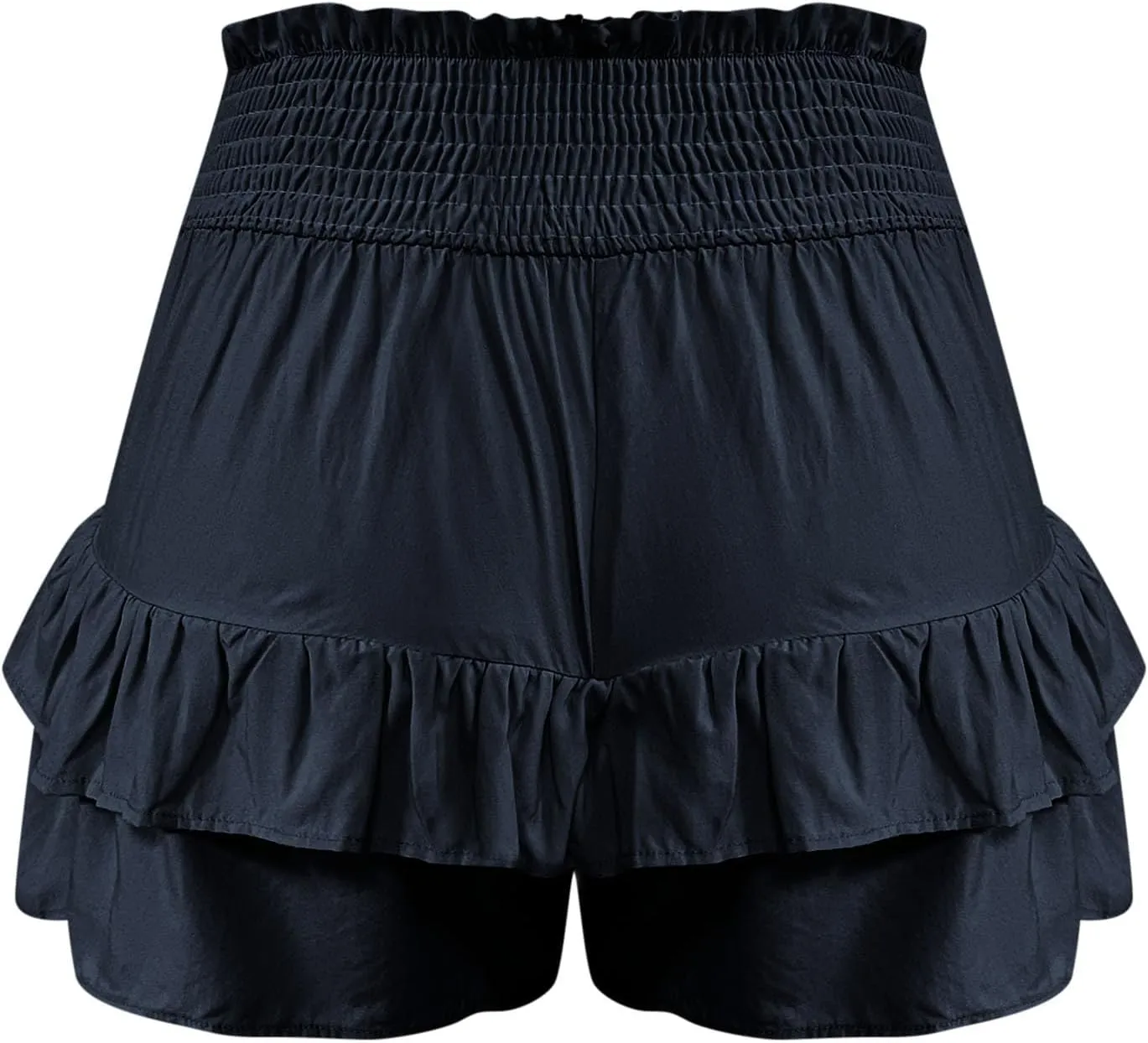 High Waisted Shorts Women Summer Ruffled Flowy Elastic Waist Mini Skirts Casual Tiered Layered Clothes Trendy 2025