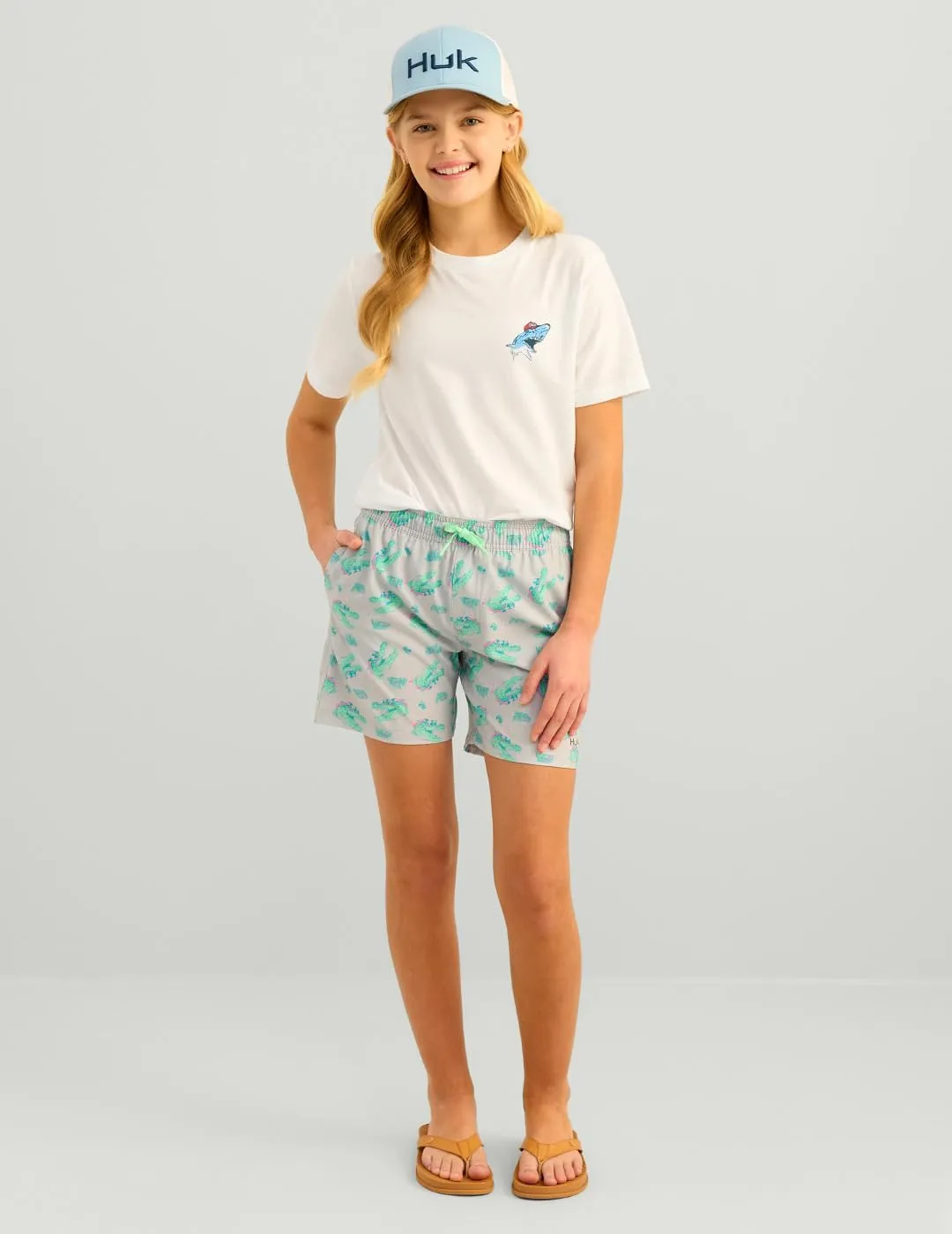 HUK Boys' Pursuit Volley Pattern, Quick-Dry Shorts for Kids