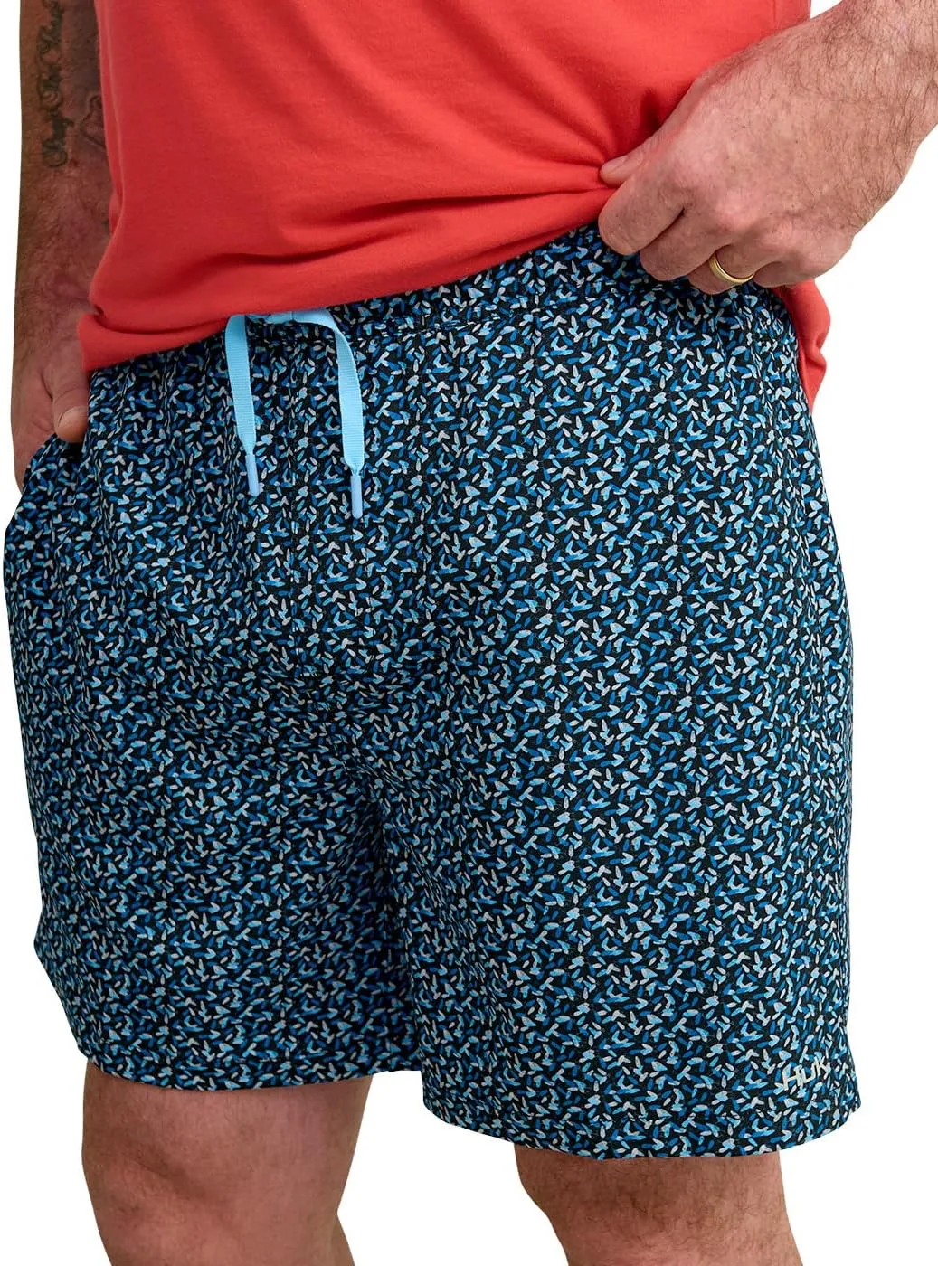 HUK Men's Pursuit Volley Pattern, Quick-Dry Shorts