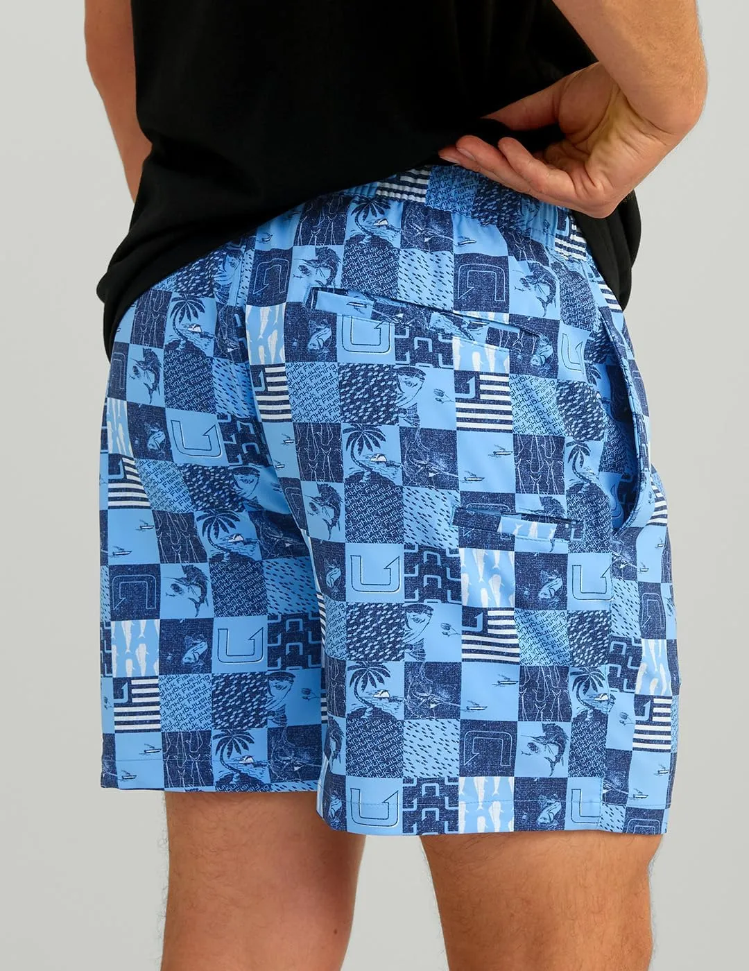 HUK Men's Pursuit Volley Pattern, Quick-Dry Shorts