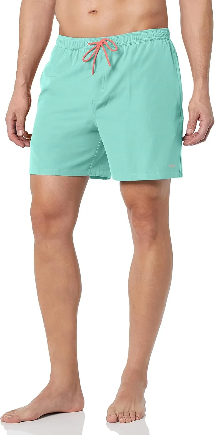HUK Men's Volley 5.5" Elastic Waist Quick-Dry Swim Shorts