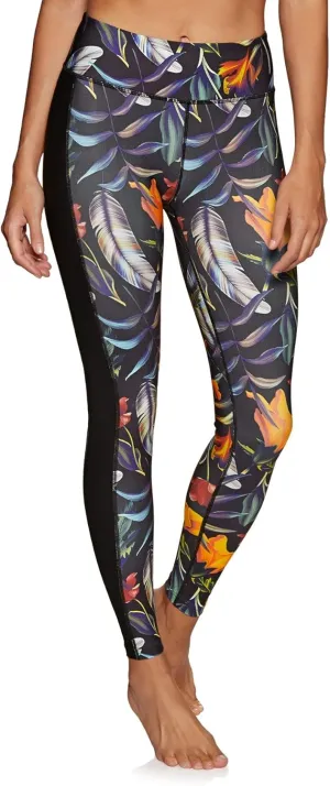 Hurley Girls Quick Dry Floral Surf Legging, Kids, Black, M
