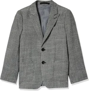 Isaac Mizrahi Slim Fit Boy's Peak Lapel Stretch Tweed Blazer