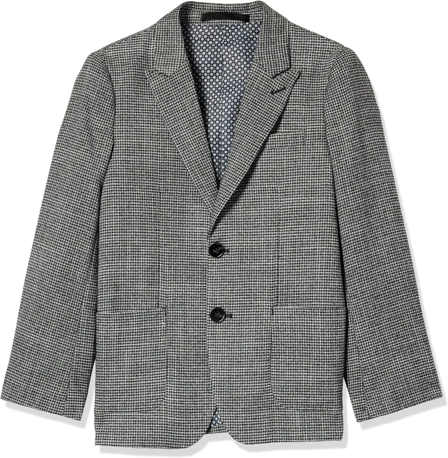 Isaac Mizrahi Slim Fit Boy's Peak Lapel Stretch Tweed Blazer