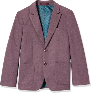 Isaac Mizrahi Slim Fit Boy's Solid Textured Blazer