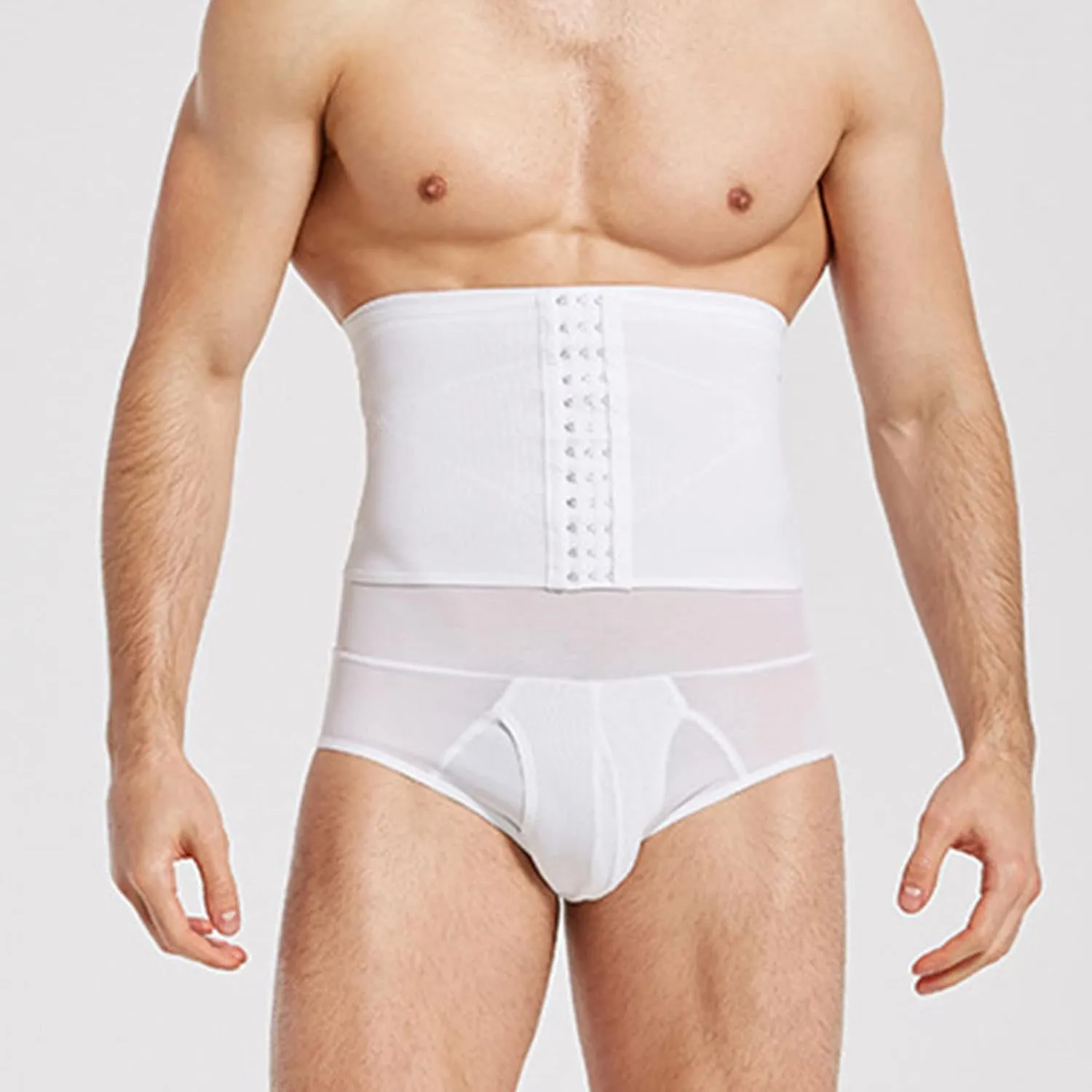 JEsilunmaMY Men's Girdle Waist Trainer Briefs High Waist Tummy Control Body Shaper Slimming Butt Lifter Shapewear Underwear