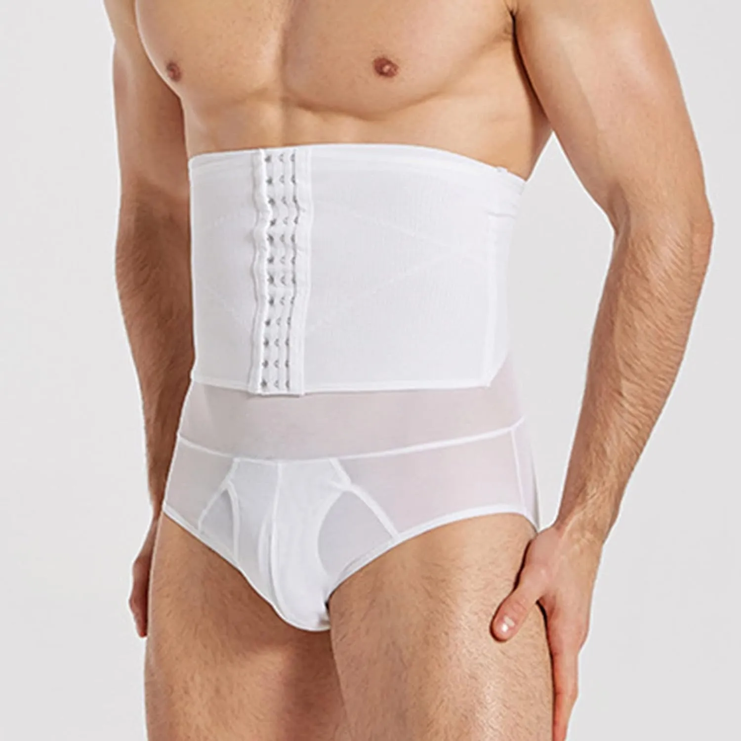 JEsilunmaMY Men's Girdle Waist Trainer Briefs High Waist Tummy Control Body Shaper Slimming Butt Lifter Shapewear Underwear