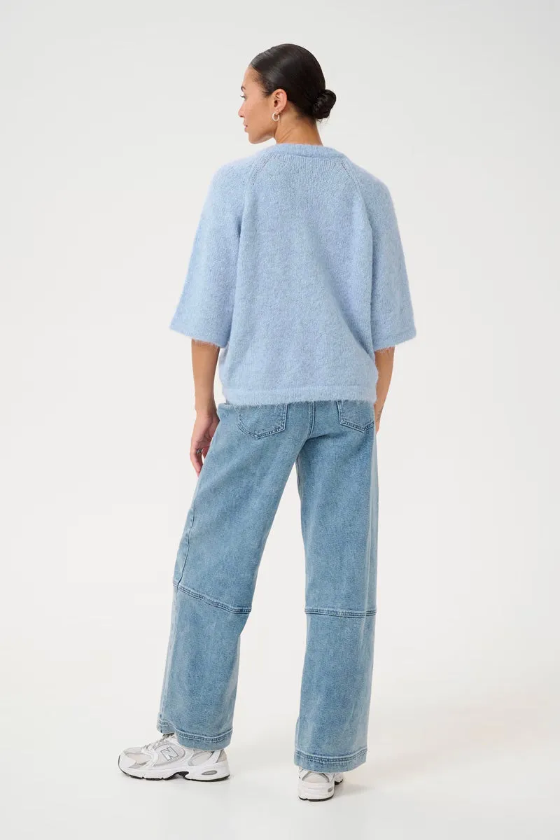KAFFE KAemilie V-Neck Pullover Soft Chambray