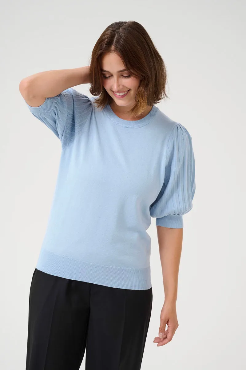 KAFFE KAlone Knit Pullover Soft Chambray