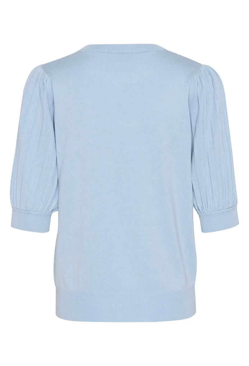 KAFFE KAlone Knit Pullover Soft Chambray